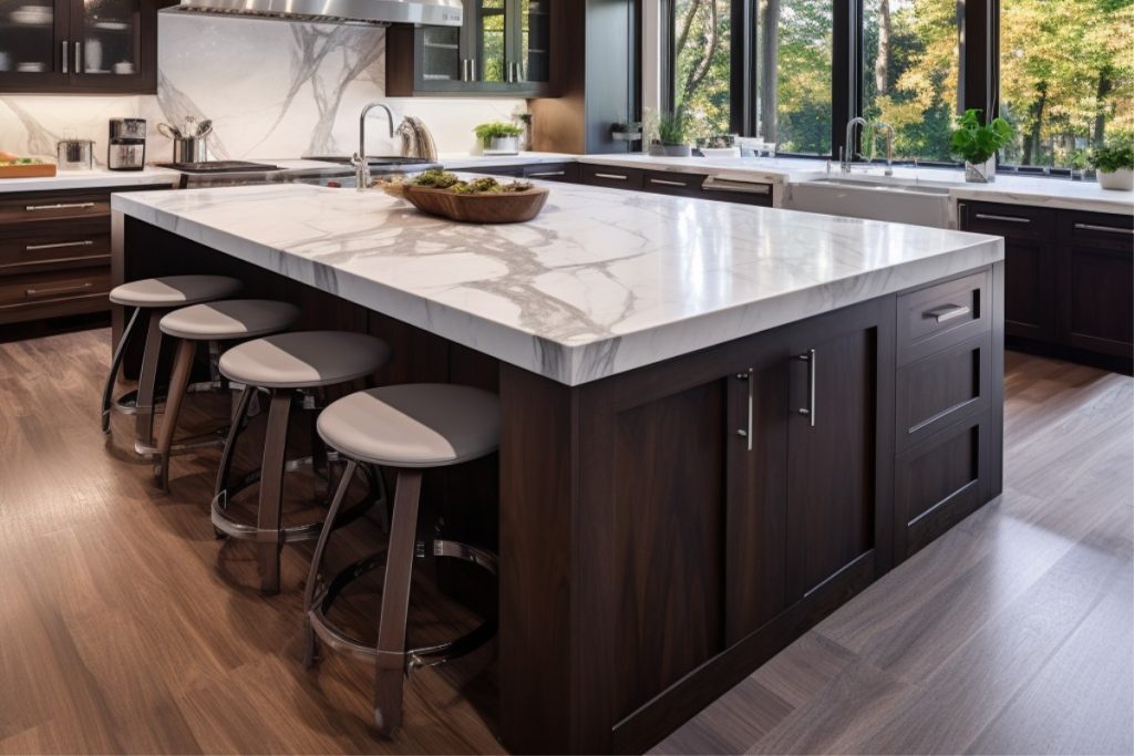Cuisine moderne aménagée alliant fonctionnalité et design contemporain