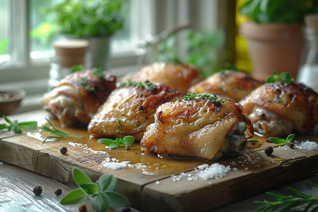 cuisson des hauts de cuisse de poulet 