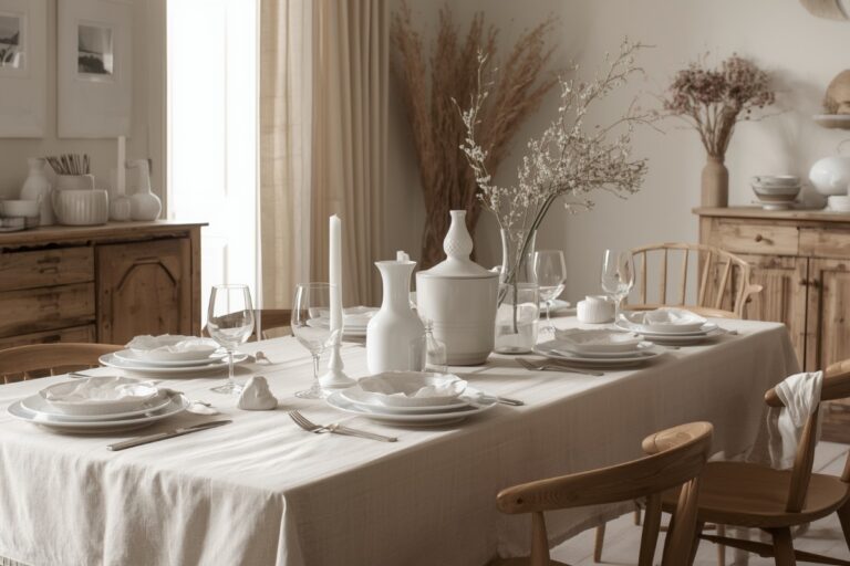 table bien dressé pour convive et repas haute gamme